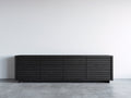 Mobile ingresso-Legno-210x45x64 cm-Nero-Stile minimalista lineare