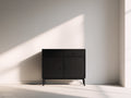 Mobile ingresso-Legno-102x39x106 cm-Nero-Stile retrò contemporaneo