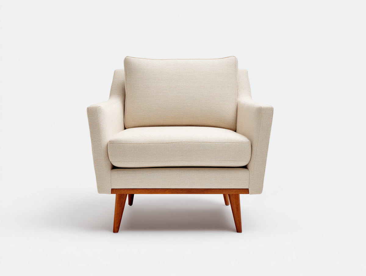 Poltrona - Tessuto - 84 x 88 x 86 cm - Crema - Stile scandinavo