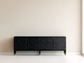Mobile ingresso-Legno-180x45x85 cm-Nero-Oro-Stile classico contemporaneo
