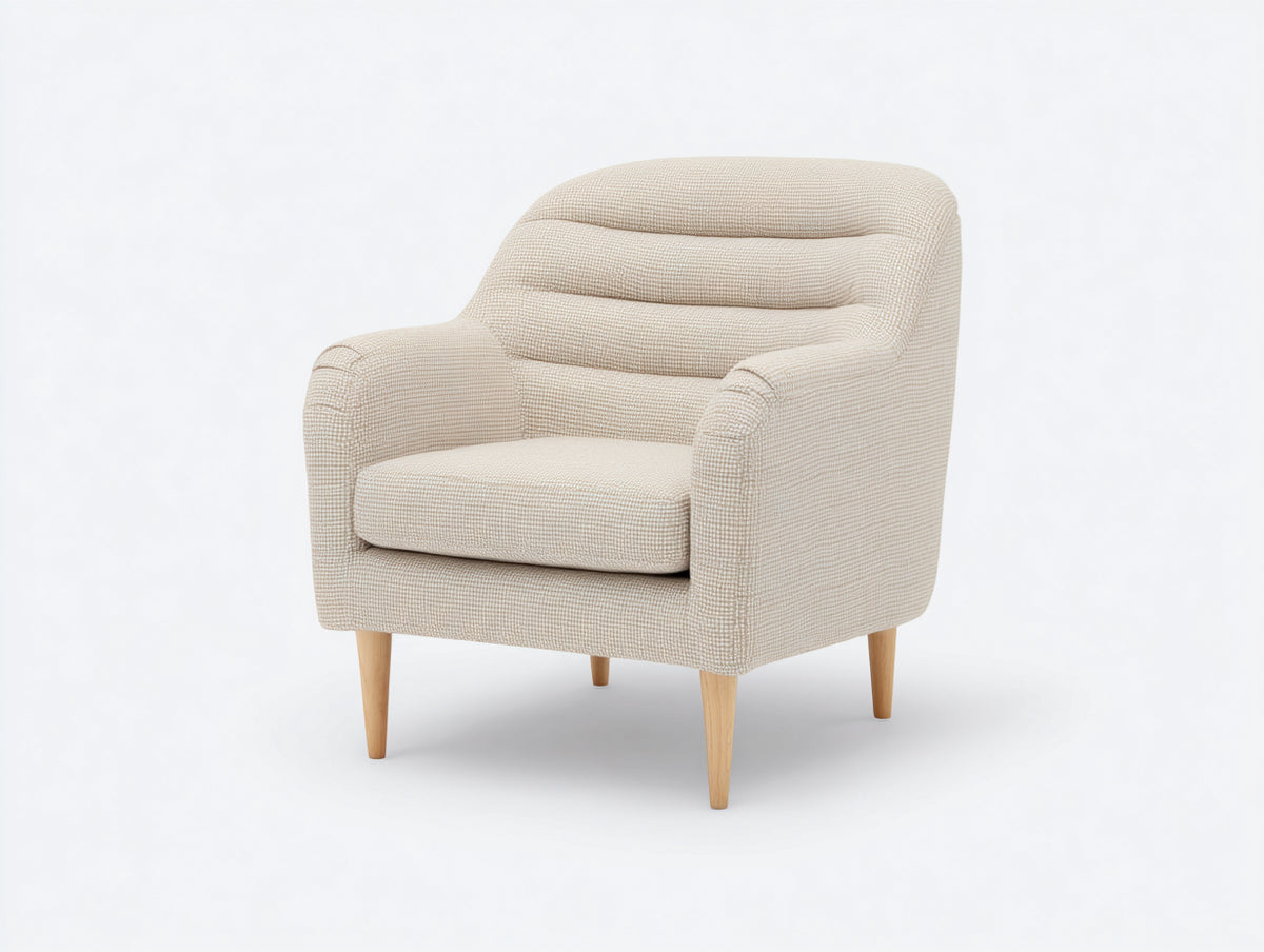 Poltrona - Tessuto - 82 x 88 x 91 cm - Beige chiaro - Stile moderno