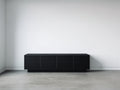 Mobile ingresso-Legno-196x44x58 cm-Nero-Stile contemporaneo lineare