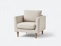 Poltrona - Tessuto - 82 x 87 x 87 cm - Beige chiaro - Stile moderno