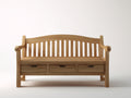 Panche da giardino - Legno massello - 154x60x92 cm - Naturale - Stile classico con contenitore